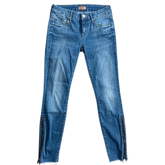MOTHER The Looker Zip Fray Low-Rise Skinny Jeans in Home Sweet‎ Home Size 25 - Picture 3 of 11